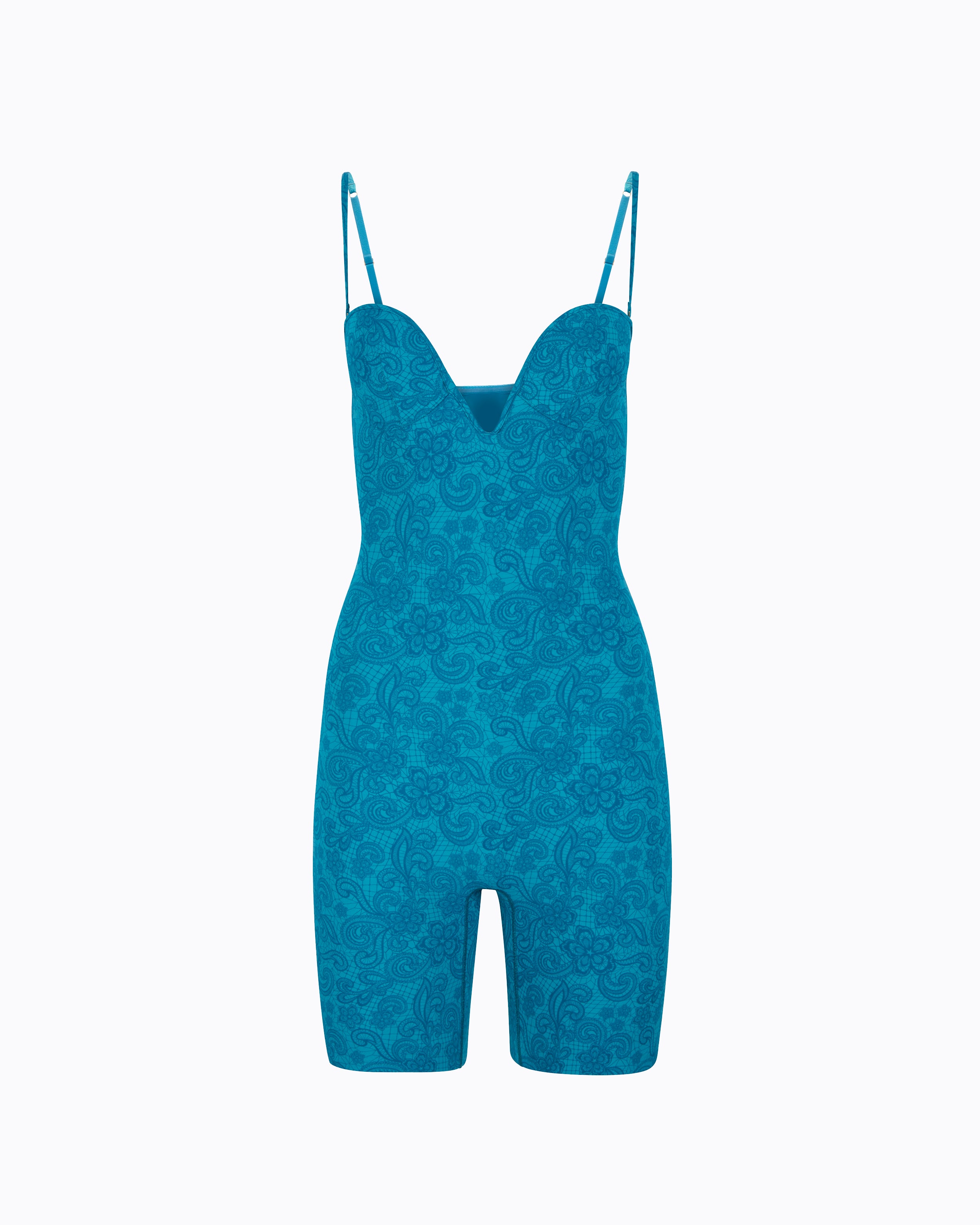 Mid-Thigh PowerSuit in Blue